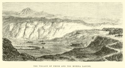 Het dorp Urcos en de Mohina Lagune door Edouard Riou